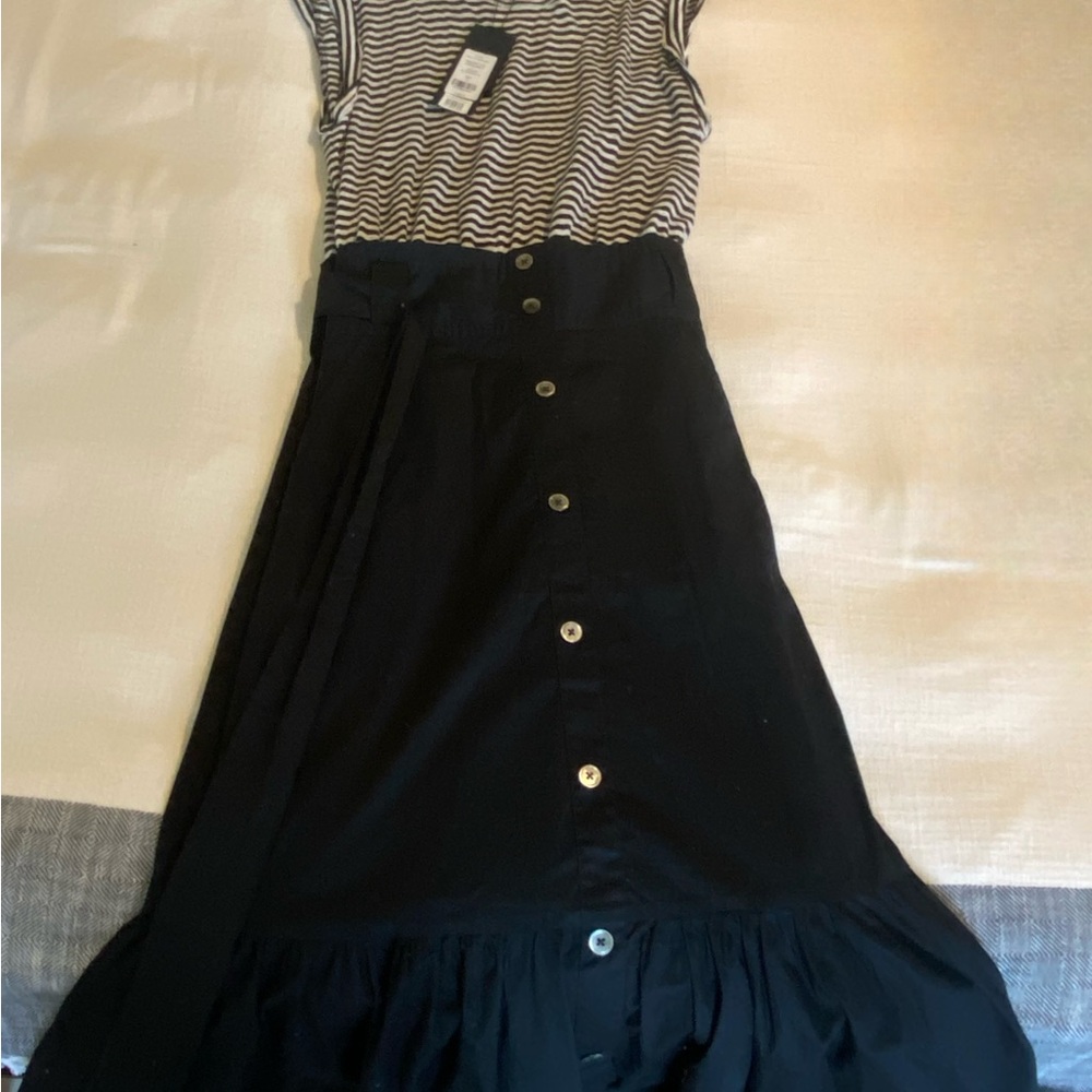 Veronica Beard Black and White Striped dress